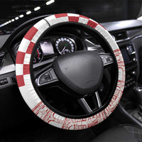 Croatia Football 2025 Steering Wheel Cover White Hrvatska Kockasti - Pula Arena