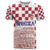 Croatia Football 2025 Custom T Shirt White Hrvatska Kockasti - Pula Arena