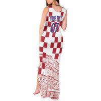 Croatia Football 2025 Custom Tank Maxi Dress White Hrvatska Kockasti - Pula Arena