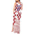 Croatia Football 2025 Custom Tank Maxi Dress White Hrvatska Kockasti - Pula Arena