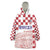 Croatia Football 2025 Custom Wearable Blanket Hoodie White Hrvatska Kockasti - Pula Arena