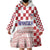 Croatia Football 2025 Custom Wearable Blanket Hoodie White Hrvatska Kockasti - Pula Arena