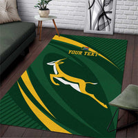 Personalized South Africa Rugby Bokke Area Rug Minimalism Style