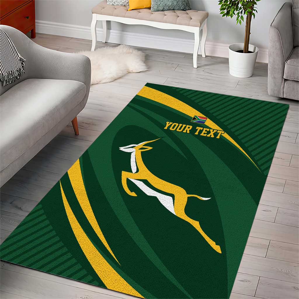Personalized South Africa Rugby Bokke Area Rug Minimalism Style