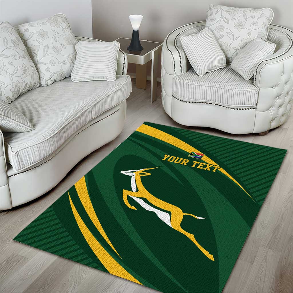 Personalized South Africa Rugby Bokke Area Rug Minimalism Style