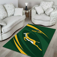 Personalized South Africa Rugby Bokke Area Rug Minimalism Style