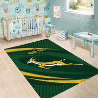 Personalized South Africa Rugby Bokke Area Rug Minimalism Style