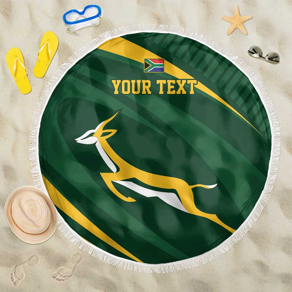 Personalized South Africa Rugby Bokke Beach Blanket Minimalism Style