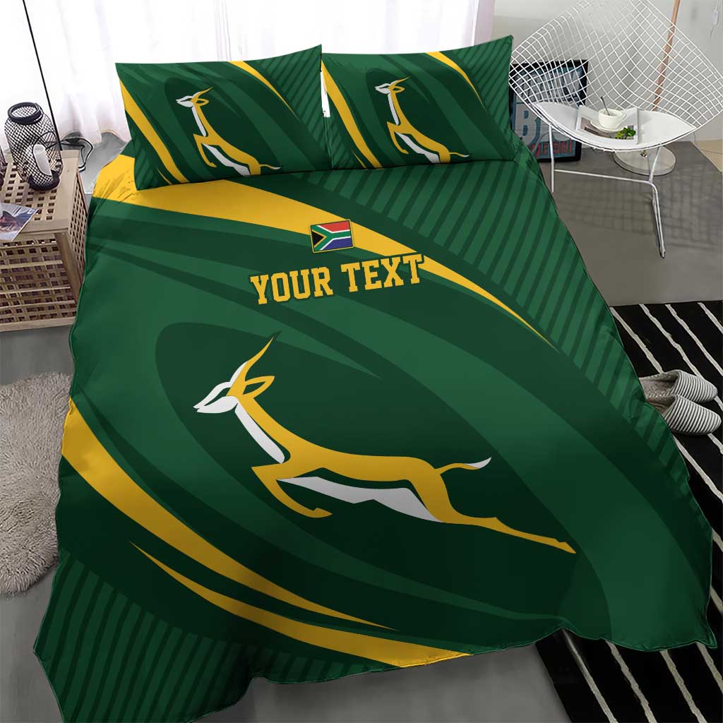 Personalized South Africa Rugby Bokke Bedding Set Minimalism Style