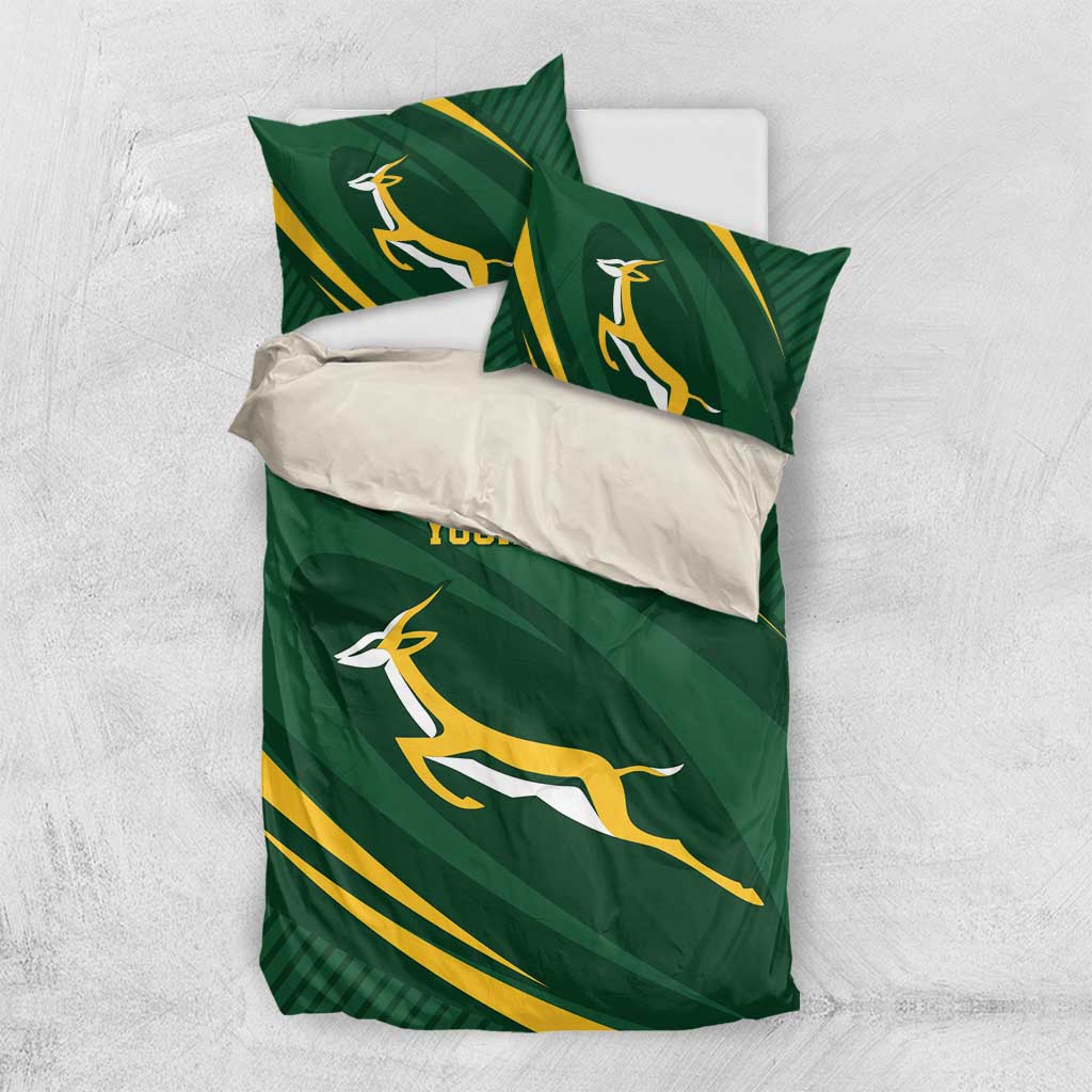 Personalized South Africa Rugby Bokke Bedding Set Minimalism Style