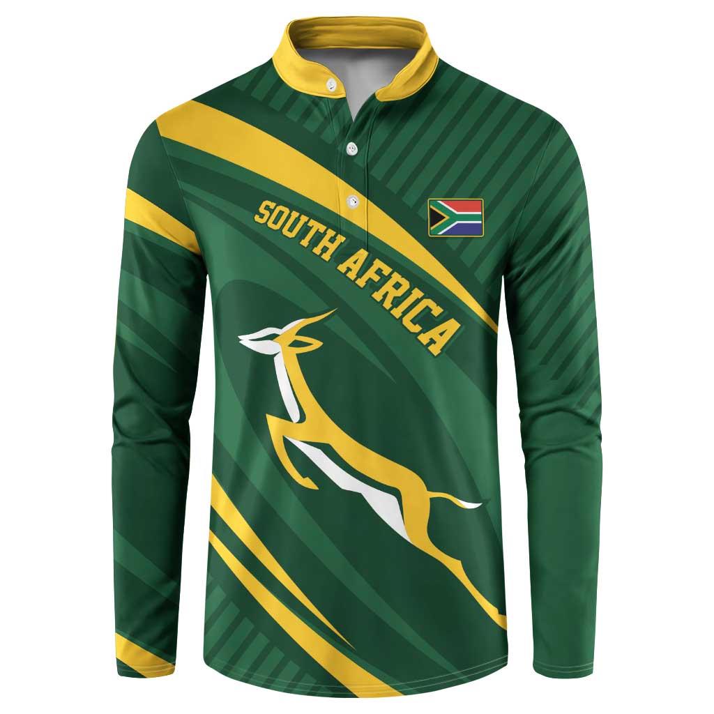Personalized South Africa Rugby Bokke Button Sweatshirt Minimalism Style