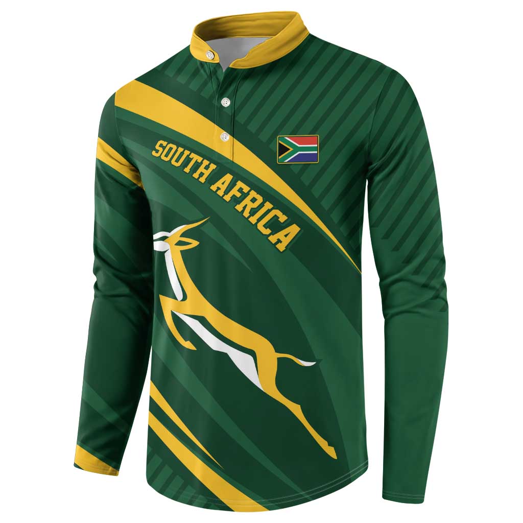 Personalized South Africa Rugby Bokke Button Sweatshirt Minimalism Style