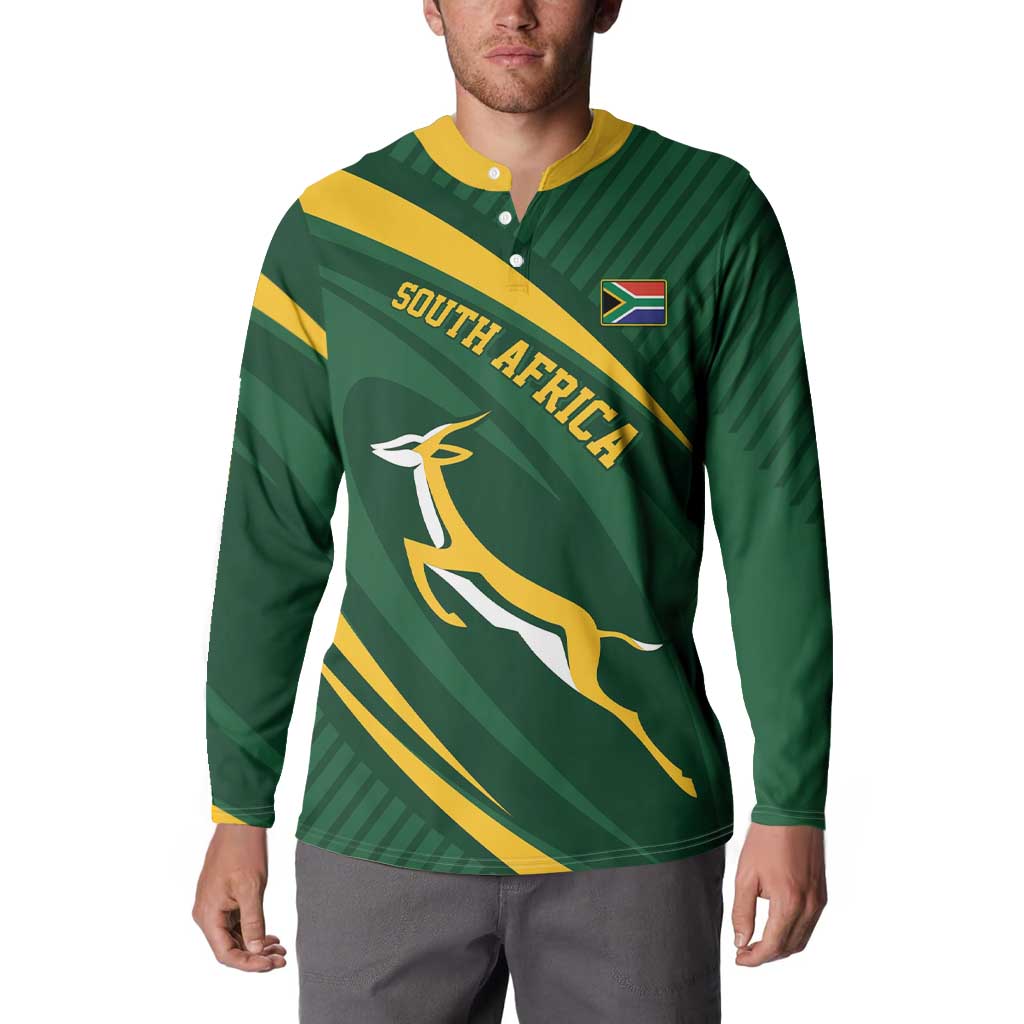 Personalized South Africa Rugby Bokke Button Sweatshirt Minimalism Style