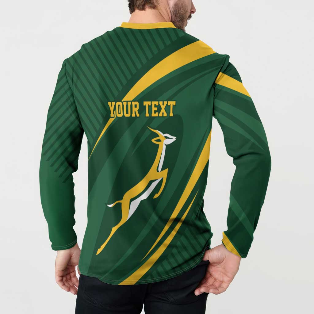 Personalized South Africa Rugby Bokke Button Sweatshirt Minimalism Style