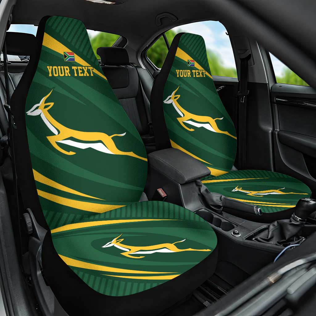 Personalized South Africa Rugby Bokke Car Seat Cover Minimalism Style