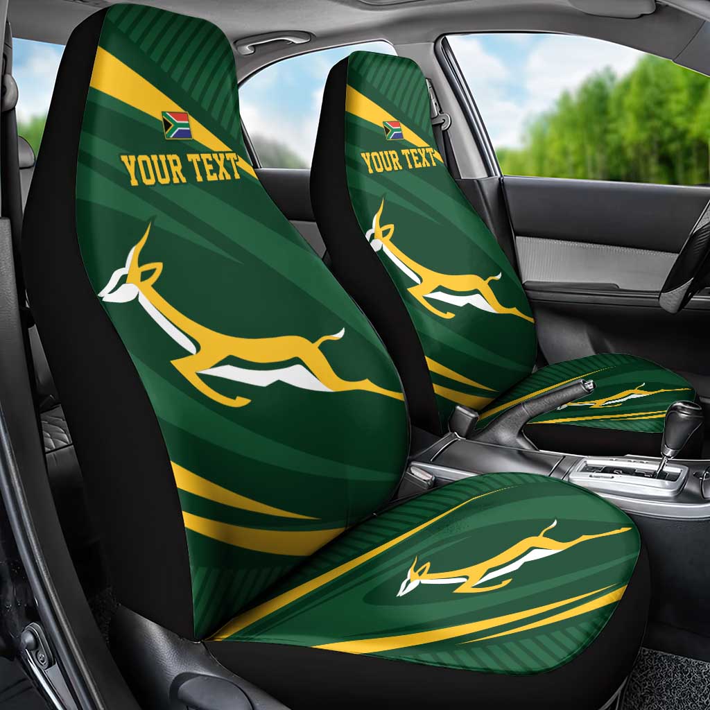 Personalized South Africa Rugby Bokke Car Seat Cover Minimalism Style