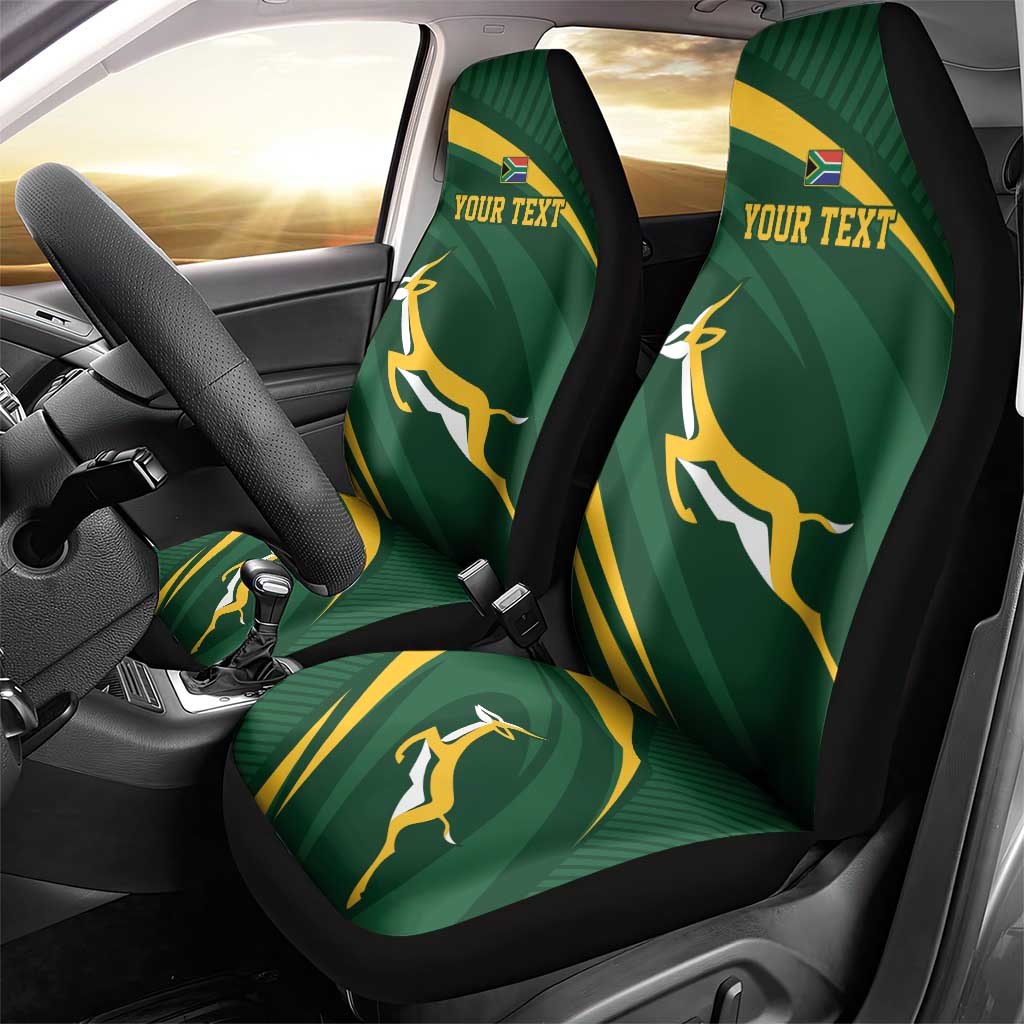 Personalized South Africa Rugby Bokke Car Seat Cover Minimalism Style