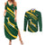 Personalized South Africa Rugby Bokke Couples Matching Summer Maxi Dress and Long Sleeve Button Shirt Minimalism Style
