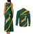 Personalized South Africa Rugby Bokke Couples Matching Tank Maxi Dress and Long Sleeve Button Shirt Minimalism Style
