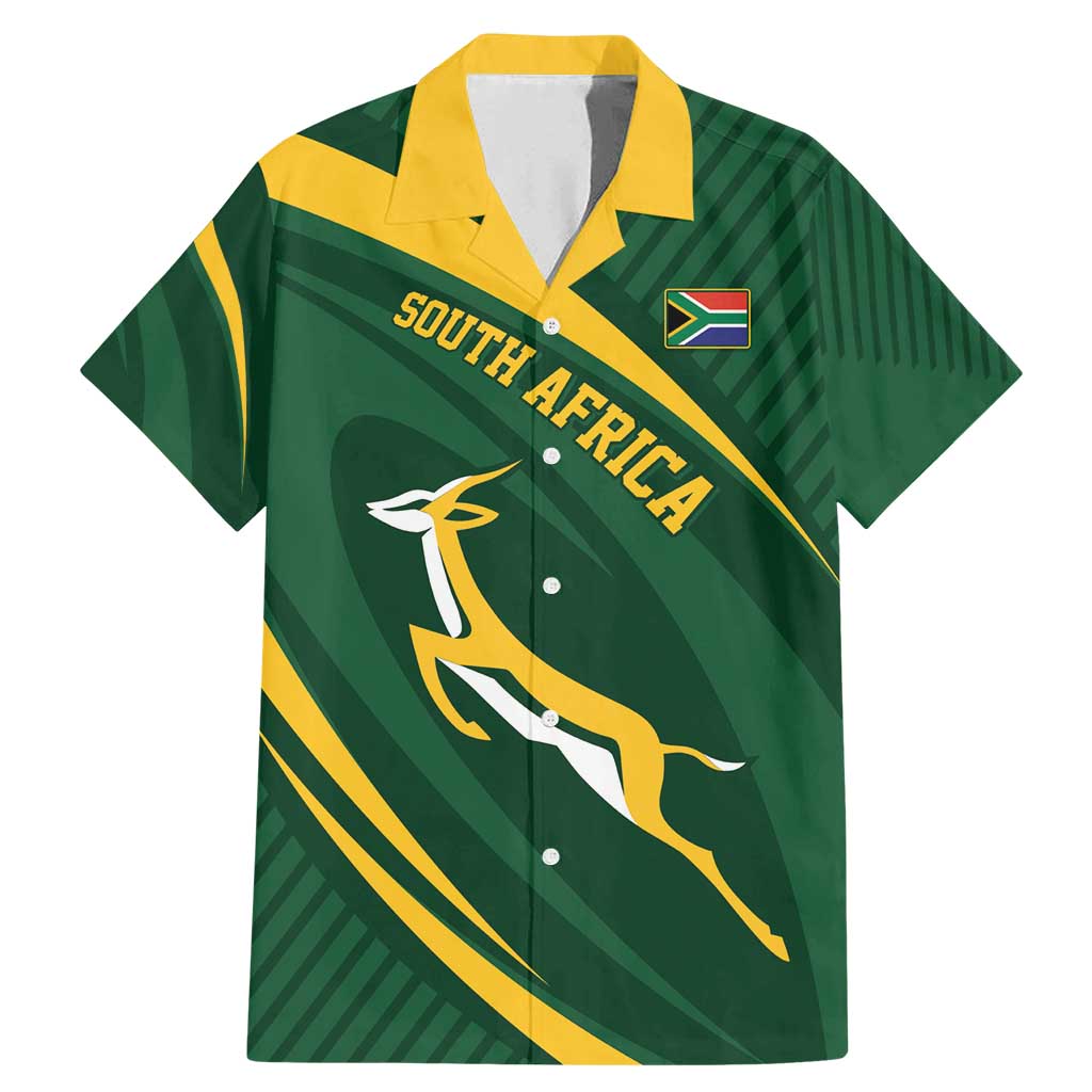 Personalized South Africa Rugby Bokke Family Matching Mermaid Dress and Hawaiian Shirt Minimalism Style
