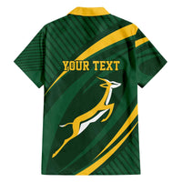 Personalized South Africa Rugby Bokke Family Matching Off The Shoulder Long Sleeve Dress and Hawaiian Shirt Minimalism Style