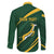Personalized South Africa Rugby Bokke Family Matching Off The Shoulder Long Sleeve Dress and Hawaiian Shirt Minimalism Style