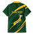 Personalized South Africa Rugby Bokke Family Matching Off Shoulder Short Dress and Hawaiian Shirt Minimalism Style