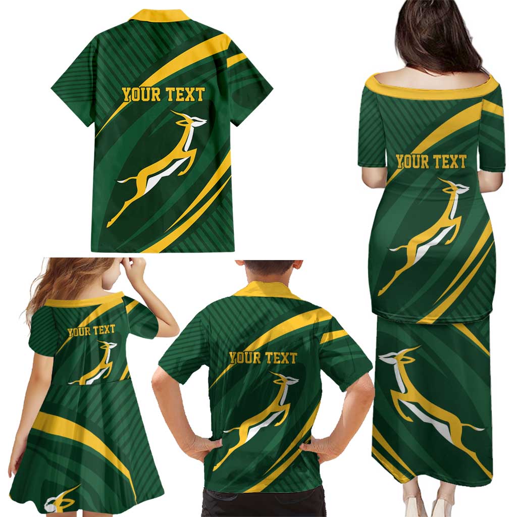 Personalized South Africa Rugby Bokke Family Matching Puletasi and Hawaiian Shirt Minimalism Style