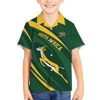Personalized South Africa Rugby Bokke Family Matching Tank Maxi Dress and Hawaiian Shirt Minimalism Style
