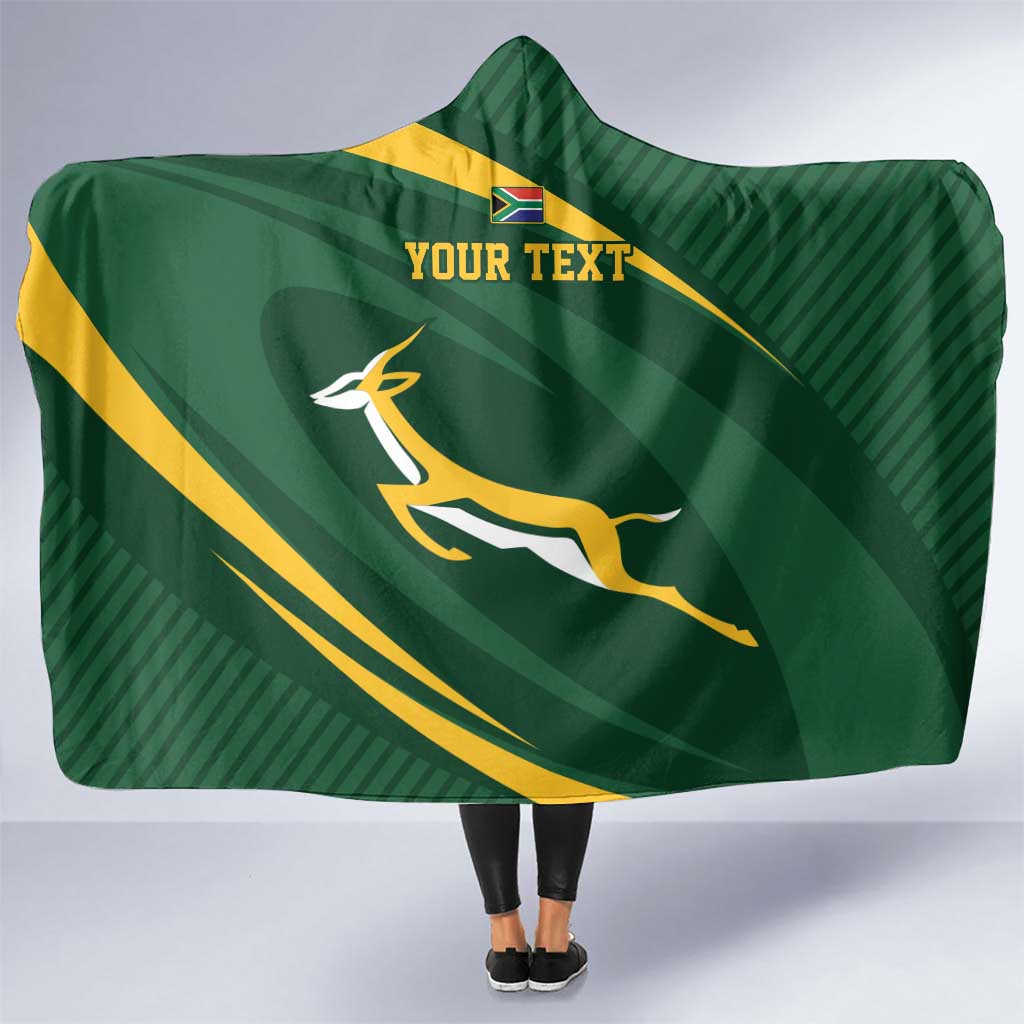 Personalized South Africa Rugby Bokke Hooded Blanket Minimalism Style