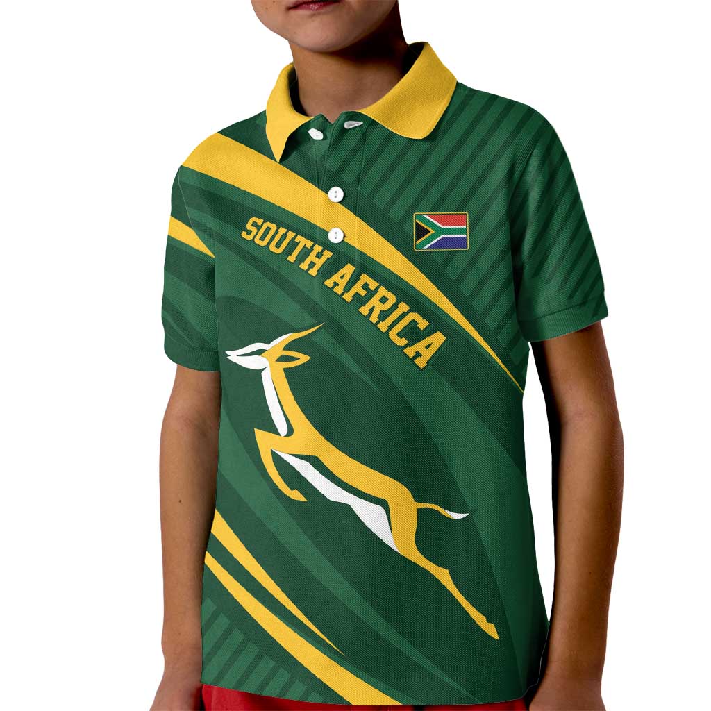 Personalized South Africa Rugby Bokke Kid Polo Shirt Minimalism Style