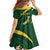 Personalized South Africa Rugby Bokke Kid Short Sleeve Dress Minimalism Style