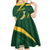 Personalized South Africa Rugby Bokke Kid Short Sleeve Dress Minimalism Style