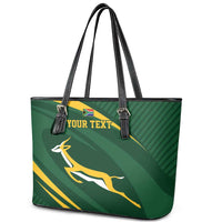 Personalized South Africa Rugby Bokke Leather Tote Bag Minimalism Style