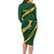 Personalized South Africa Rugby Bokke Long Sleeve Bodycon Dress Minimalism Style