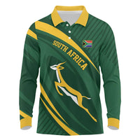 Personalized South Africa Rugby Bokke Long Sleeve Polo Shirt Minimalism Style