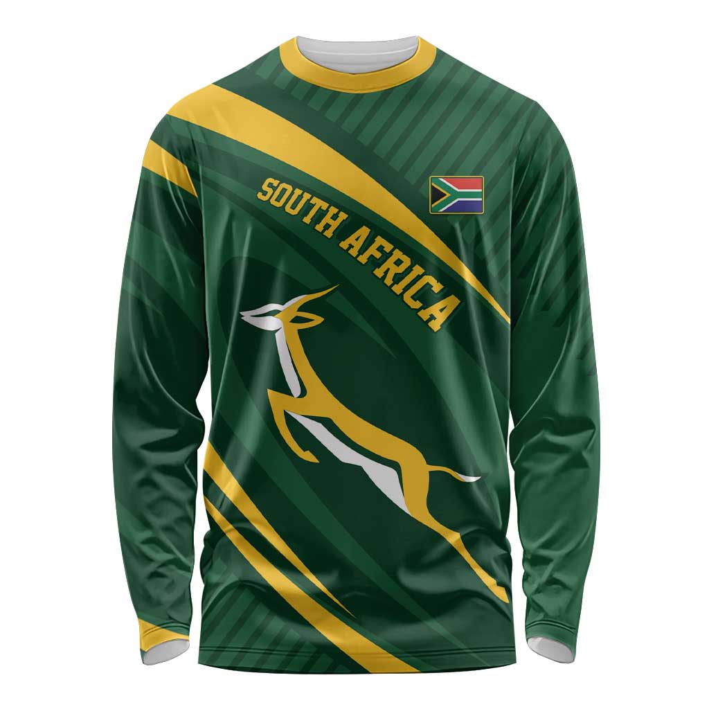 Personalized South Africa Rugby Bokke Long Sleeve Shirt Minimalism Style