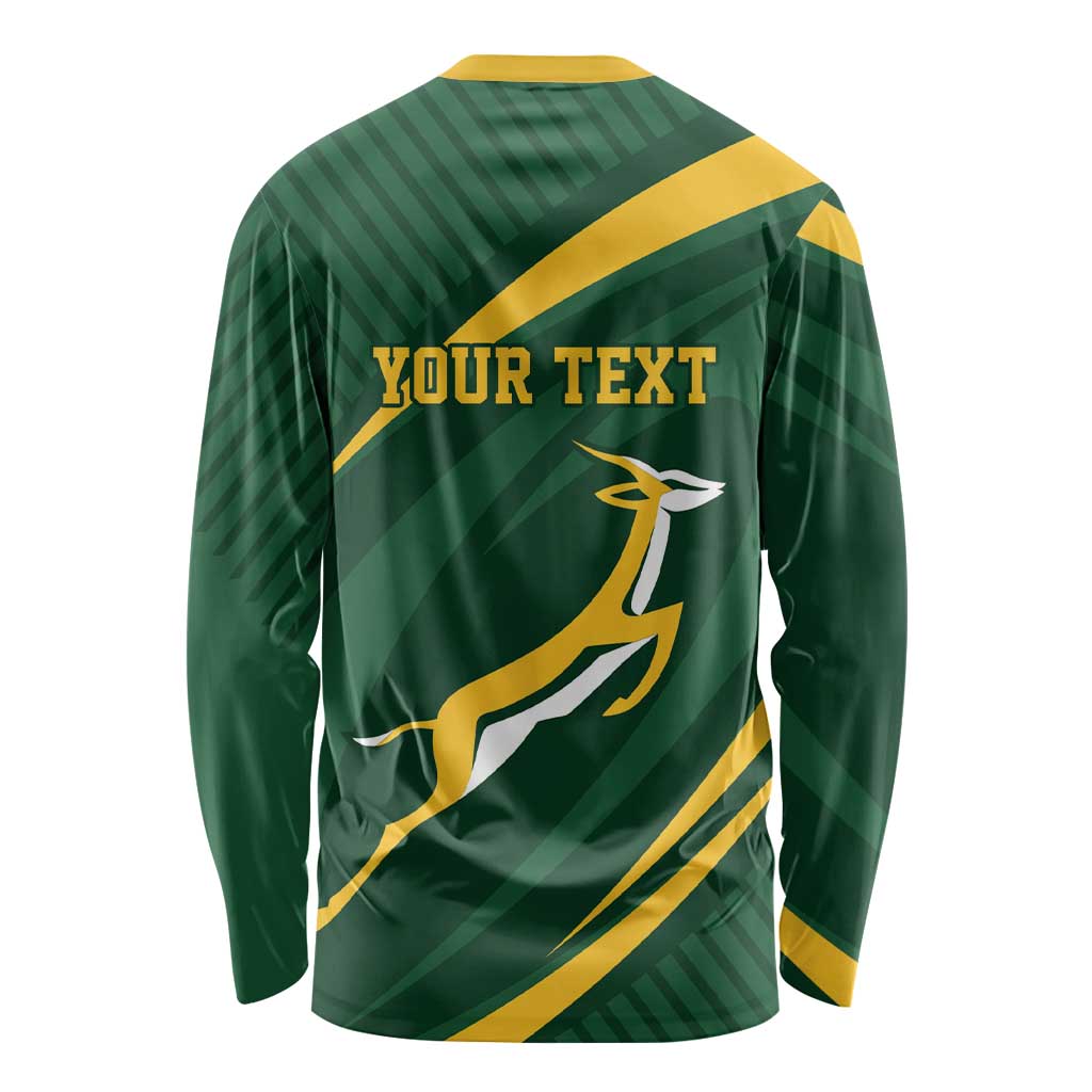 Personalized South Africa Rugby Bokke Long Sleeve Shirt Minimalism Style
