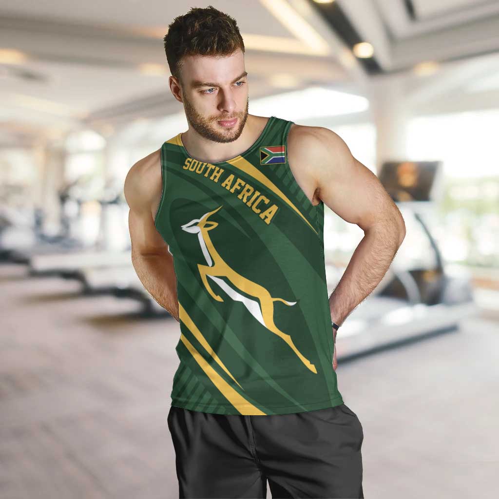 Personalized South Africa Rugby Bokke Men Tank Top Minimalism Style
