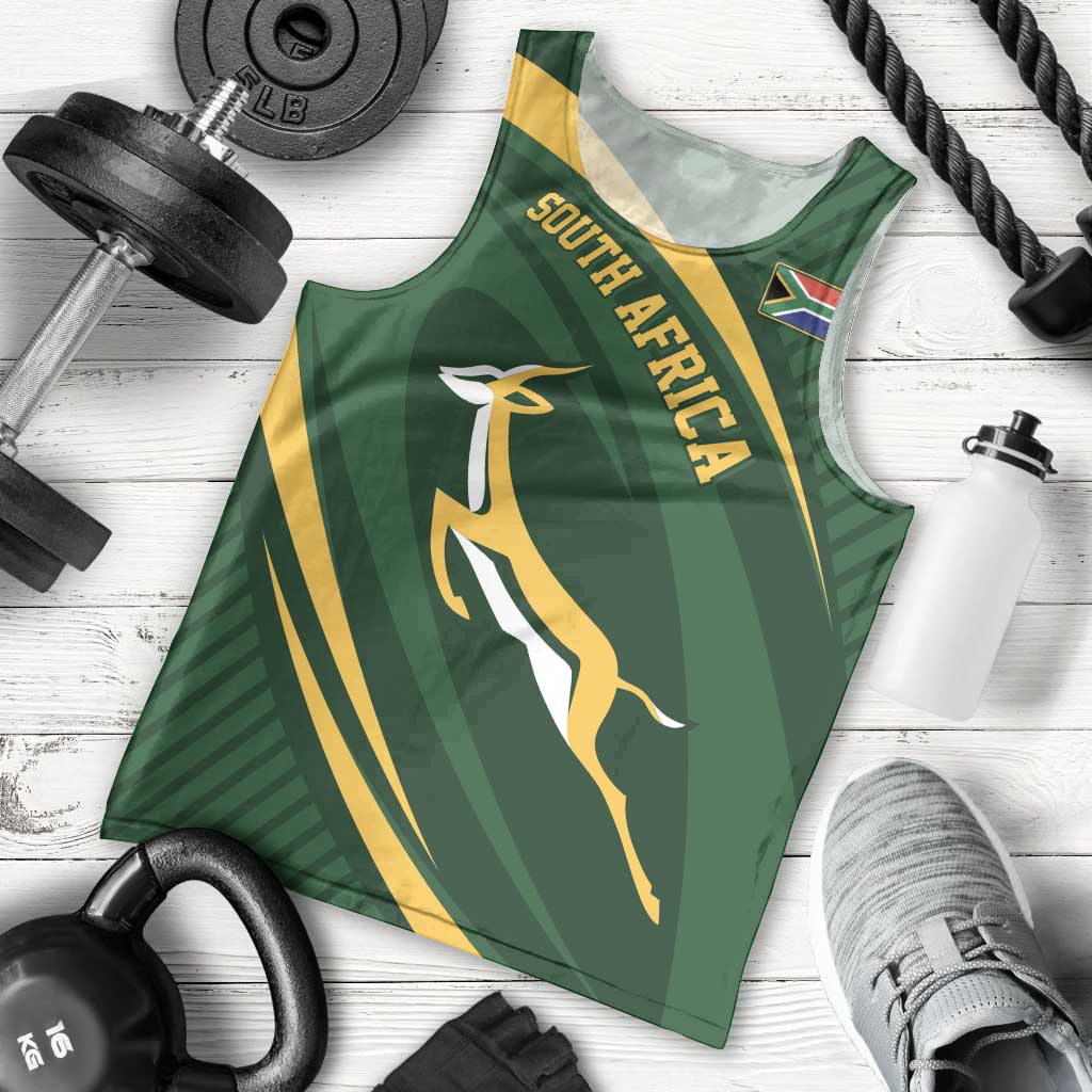 Personalized South Africa Rugby Bokke Men Tank Top Minimalism Style