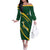 Personalized South Africa Rugby Bokke Off The Shoulder Long Sleeve Dress Minimalism Style