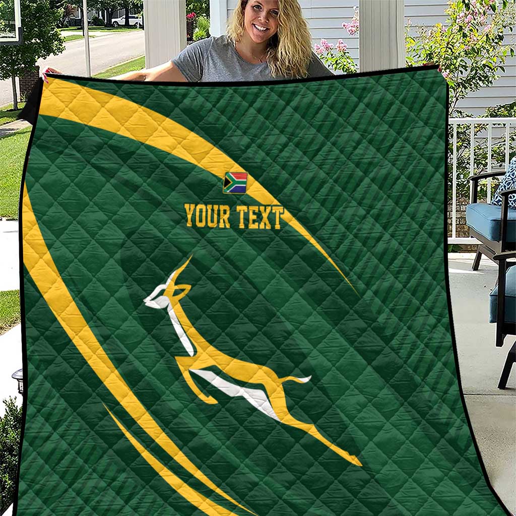 Personalized South Africa Rugby Bokke Quilt Minimalism Style