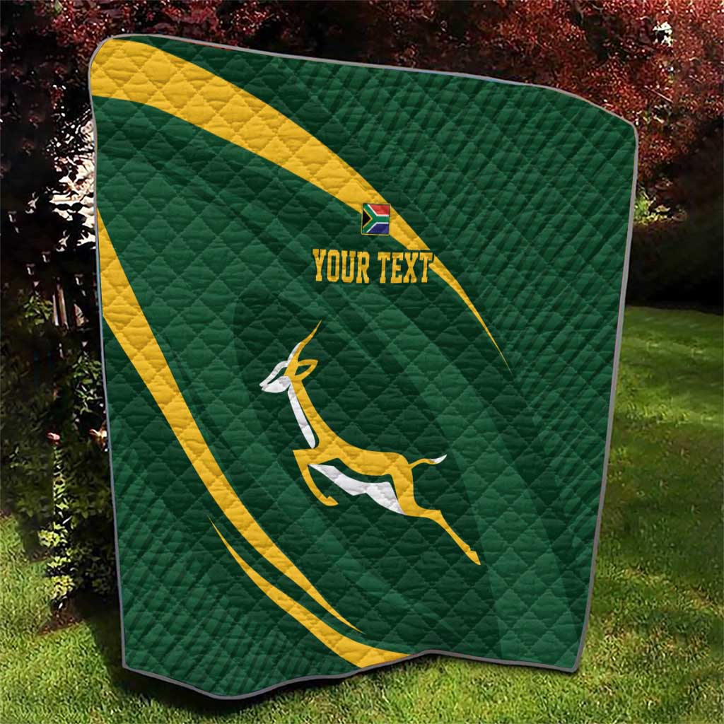 Personalized South Africa Rugby Bokke Quilt Minimalism Style