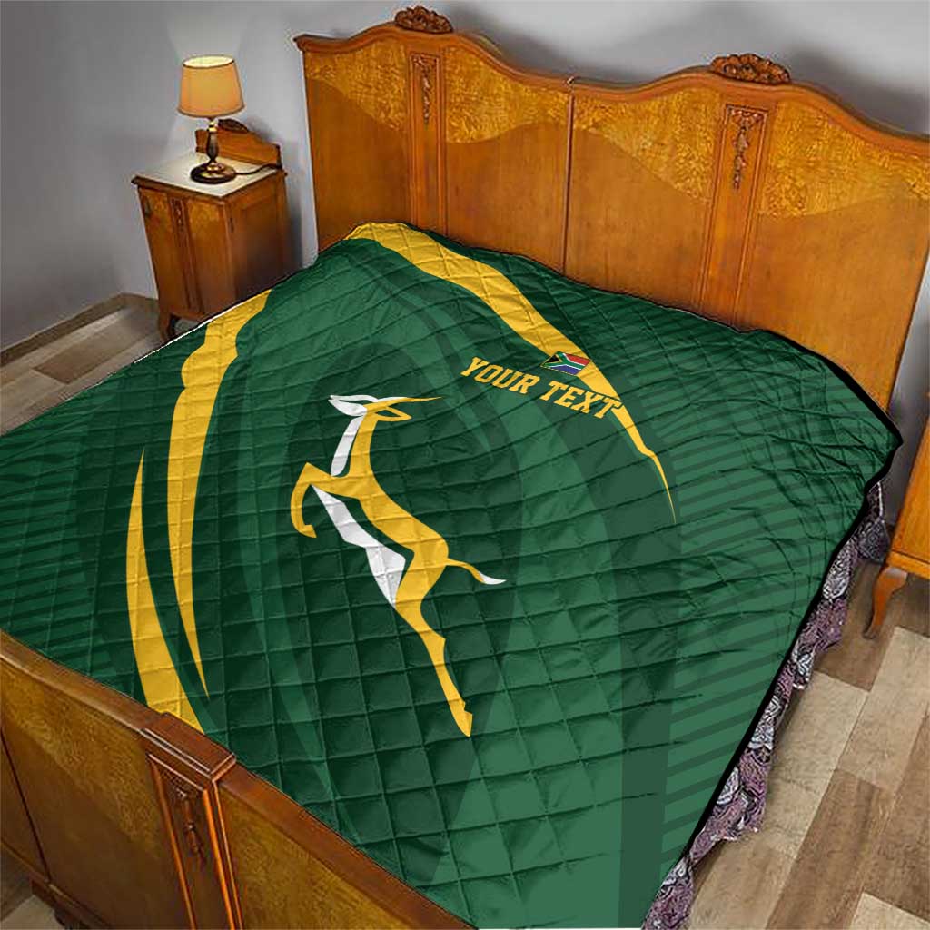 Personalized South Africa Rugby Bokke Quilt Minimalism Style