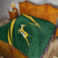 Personalized South Africa Rugby Bokke Quilt Minimalism Style
