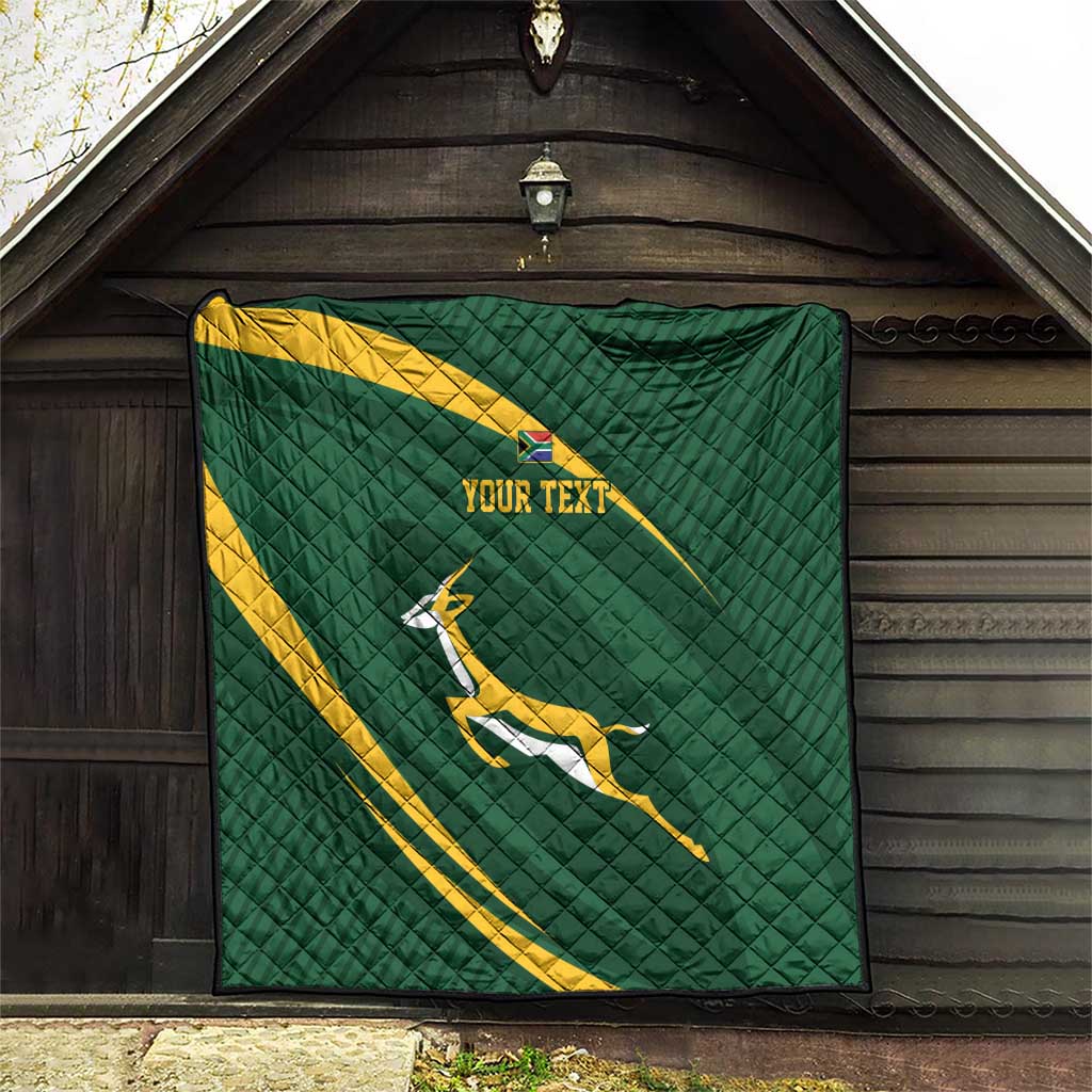 Personalized South Africa Rugby Bokke Quilt Minimalism Style