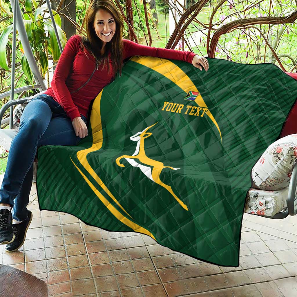 Personalized South Africa Rugby Bokke Quilt Minimalism Style