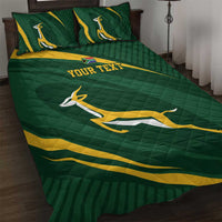 Personalized South Africa Rugby Bokke Quilt Bed Set Minimalism Style