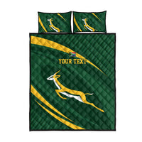Personalized South Africa Rugby Bokke Quilt Bed Set Minimalism Style