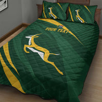 Personalized South Africa Rugby Bokke Quilt Bed Set Minimalism Style